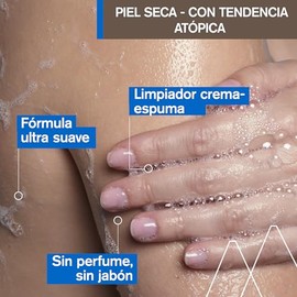 Uriage Xemose Gel Limpiador de rostro y cuerpo para Pieles Secas, con tendencia al Eccema Atpico - Limpiador Espumoso Extra-Suave, Confort Duradero.  