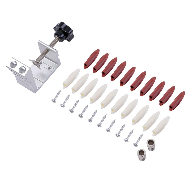 KATSU 15 Degree Pocket Hole Screw Jig Kit 36PCs, Aluminum