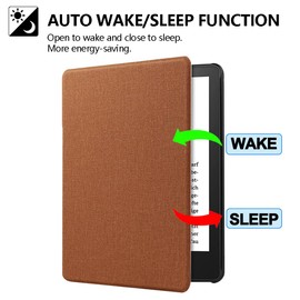 TOKILO Case for 7 Inch Paper-White (12th Generation - 2024) and Colorsoft Signature Edition 2024, Ultra Thin Lightweight Protective Case with Auto Sleep/Wake (A1- Brown)