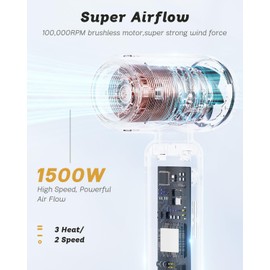 Hair Dryer - Mini Lightweight Hairdryer, High Speed Blow Dryer, Small but Powerful, Home Travel