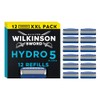 Wilkinson Sword - Hydro 5 Razors for Men, 12 Replacement