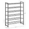 Nunsino Shoe Rack, Metal Shoe Organizer, 6 Tier Garage Shoe