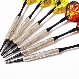 HRLORK 3 Packs Plastic Soft Tip Purple Aluminium Shafts with 3 Spare Shafts