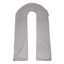 Meiz Full Pregnancy Pillow Cover - U Shaped Pregnancy Pillow Case - 300 TC Comfy Maternity Pillowcase - Fit 65" x 31" Pillow - King Size (Grey)