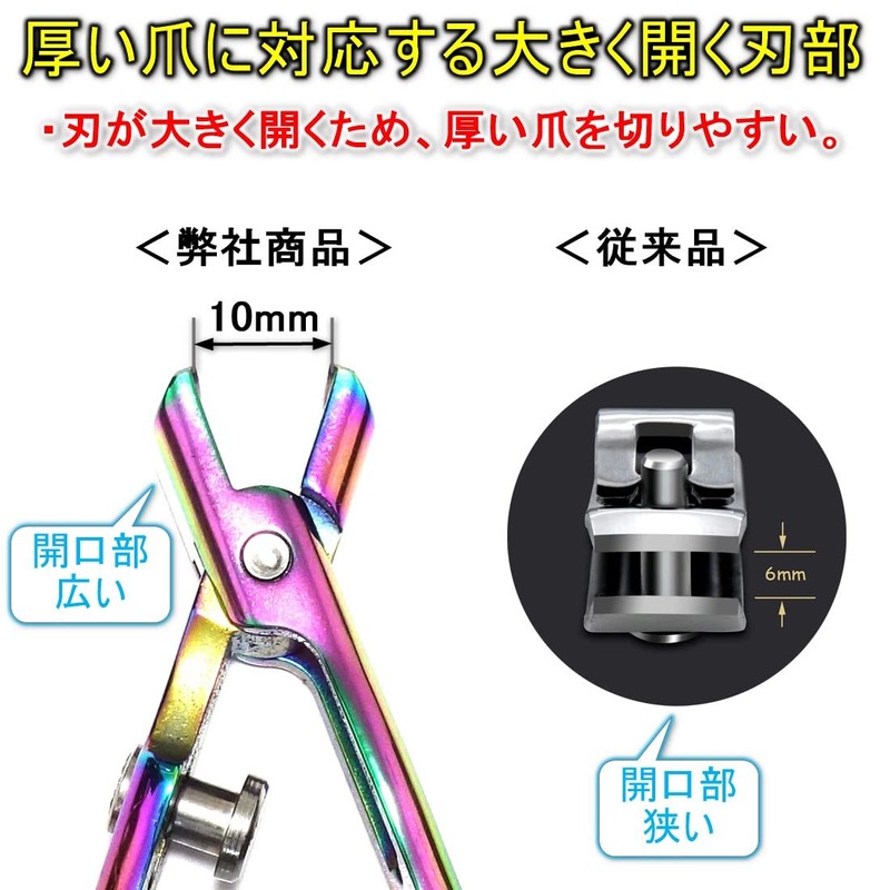 TKhits Nail Clippers for Feet, Wide Opening Nail Clipper, Thick