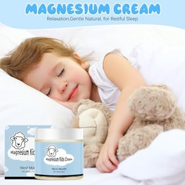 2Pcs Magnesium Lotion for Kids, Juniors Bedtime Lotion By 8 Sheep Kids, Magnesium L otion For Sleep, Gentle Natural Calming Cream for Restful Sleep, Relaxation (200g/7.06oz)