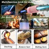 Molgoc Butane Torch with Anti-scalding Device,Stainless Steel Protective Cover,Refillable Kitchen