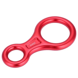 Escalada Rappel Safety 35KN Montaismo Escalada Figura 8 Cuerda Descensor Anillo(Rojo)