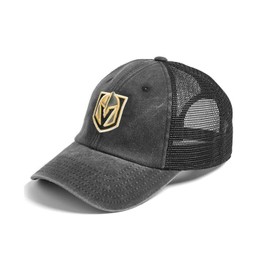 AMERICAN NEEDLE Vegas Golden Knights Raglan Bones Mesh Back Trucker Adjustable Strapback Hat (41152A-VGK)