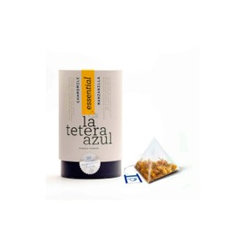 LA TETERA AZUL Premium Chamomile Infusion Pure Clean No Leaves or Stems Digestive Infusion and Gas Relief Pot with 20 Pyramids