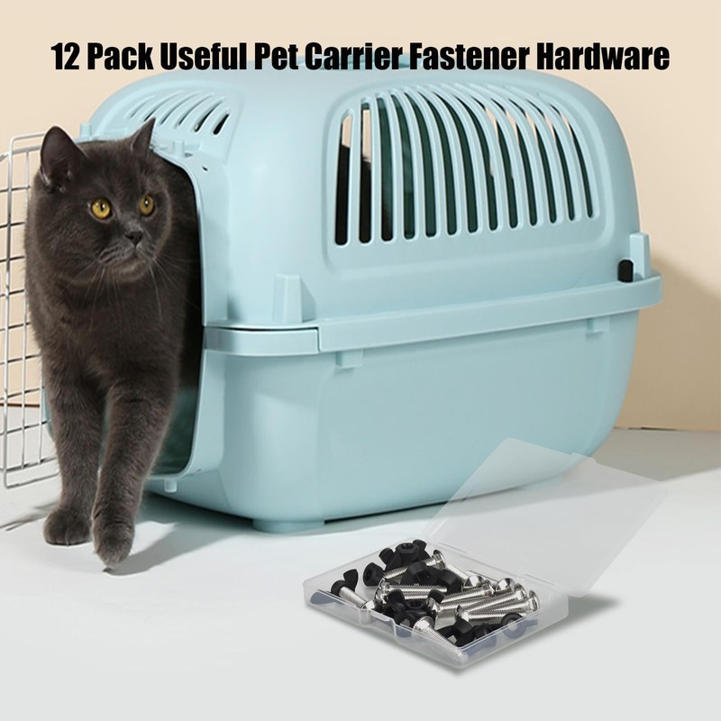 M6 Pet Carrier Fasteners Kennel Replacement Bolts for Plastic Cat