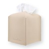 Caja de pañuelos de Cuero (Classic-Textured Beige, 1 Pack)