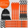 Haccoplanet Ratchet Tie Down Straps, 2340lb Break Strength, 4pc 1inch