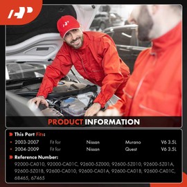 A-Premium Air Conditioner AC Compressor with Clutch Compatible with Nissan Murano 3.5L 2003-2007, Quest 3.5L 2004-2009, DKS17D Style