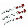 AT4 Badge Emblems 3-Piece in Silver for 2021-2023 GMC Yukon,