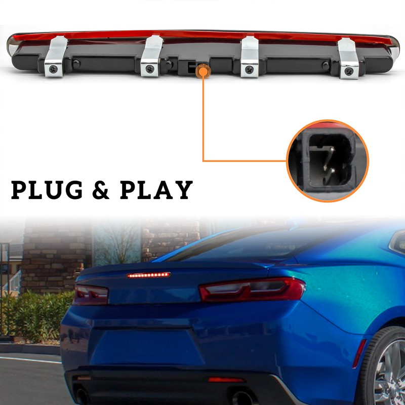LED 3rd Third Brake Light for Camaro 16-20, KEWISAUTO Smoked