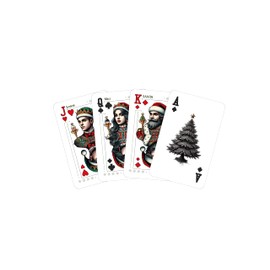 Generisch Playing Cards Christmas Edition | 54 Sheets Card Game Bridge Cards in Christmas Design | Perfect for Christmas Game | GamYuby