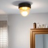 Licht-Erlebnisse Ceiling Light Plastic in Black Gold IP44 Bathroom Living