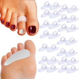 Skeerthy Skeerthy 20 Pieces Gel Hammer Toe Crest Cushions, Right/Left Hammertoe Gel Support Pads, Toe Separators for Overlapping Toes - Claw Toe Pads Reduces Toe & Foot Discomfort