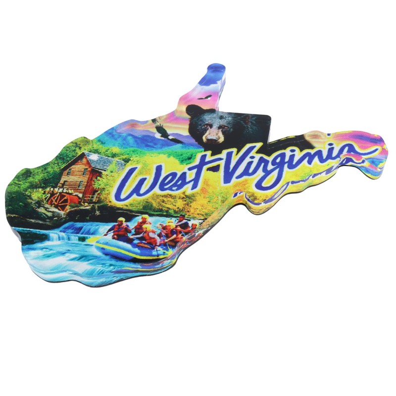 West Virginia Wilderness Acrylic Fridge Magnet, State Souvenir, 4x3 Inches