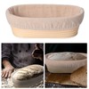 Gejoy 12 Set Bread Proofing Baskets Oval Shaped Banneton Dough