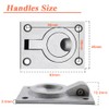 Mesee 2 Packs Flush Ring Pull Handle with Mount Screws