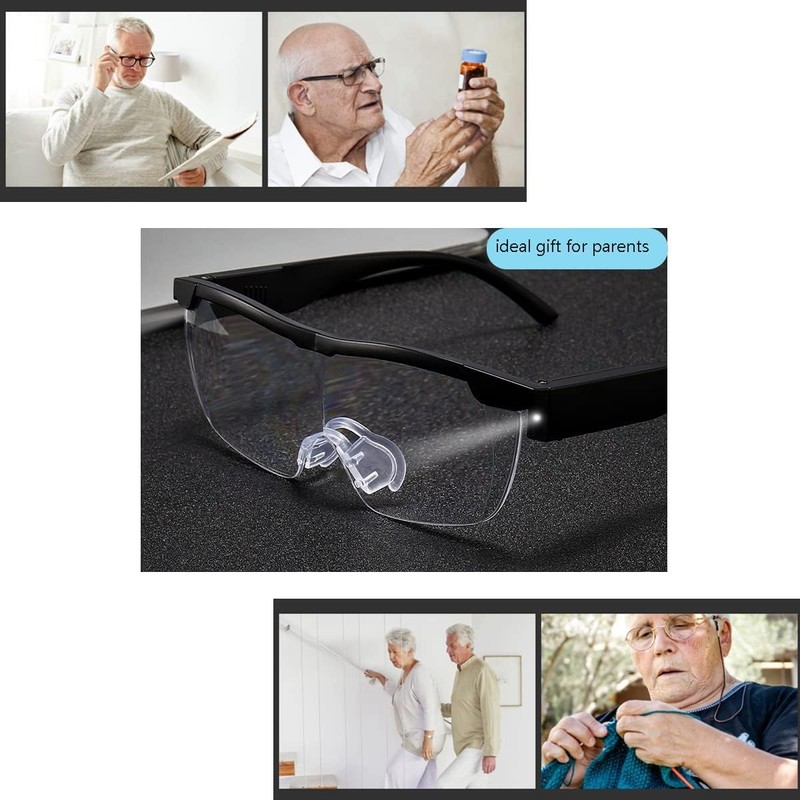 Magnifying Glasses with LED Light, 2.5X Portable Hands Free Illuminated
