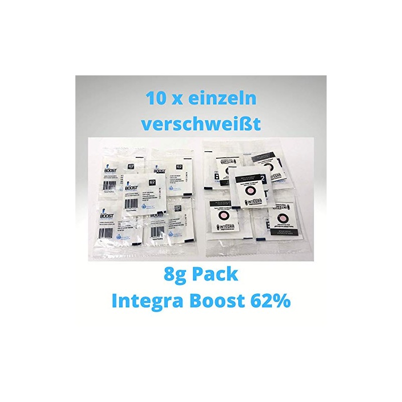 Integra Boost 62%,10 x 8g Humidity Regulator Pack, Pack of