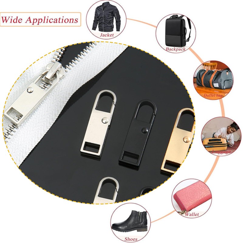 DKDDSSS 27 Pcs Zipper Pull, Zipper Pull Replacement, Zippers Repair