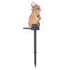 Solar Garden Light Bunny Statue Plastic IP65 Waterproof All Weather