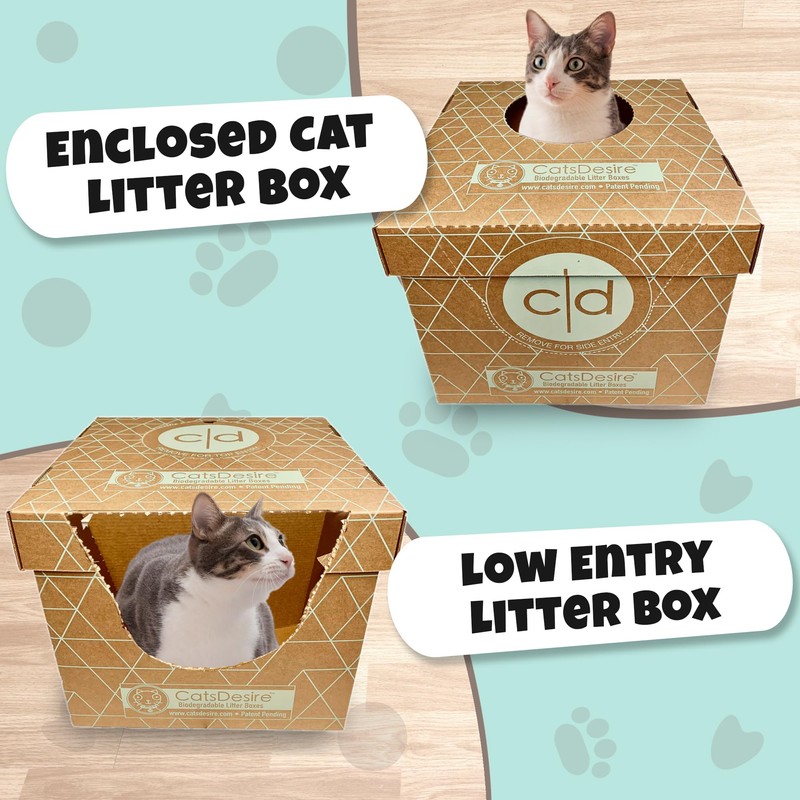 Cats Desire Litter Box - Disposable Litter Box Pack (6