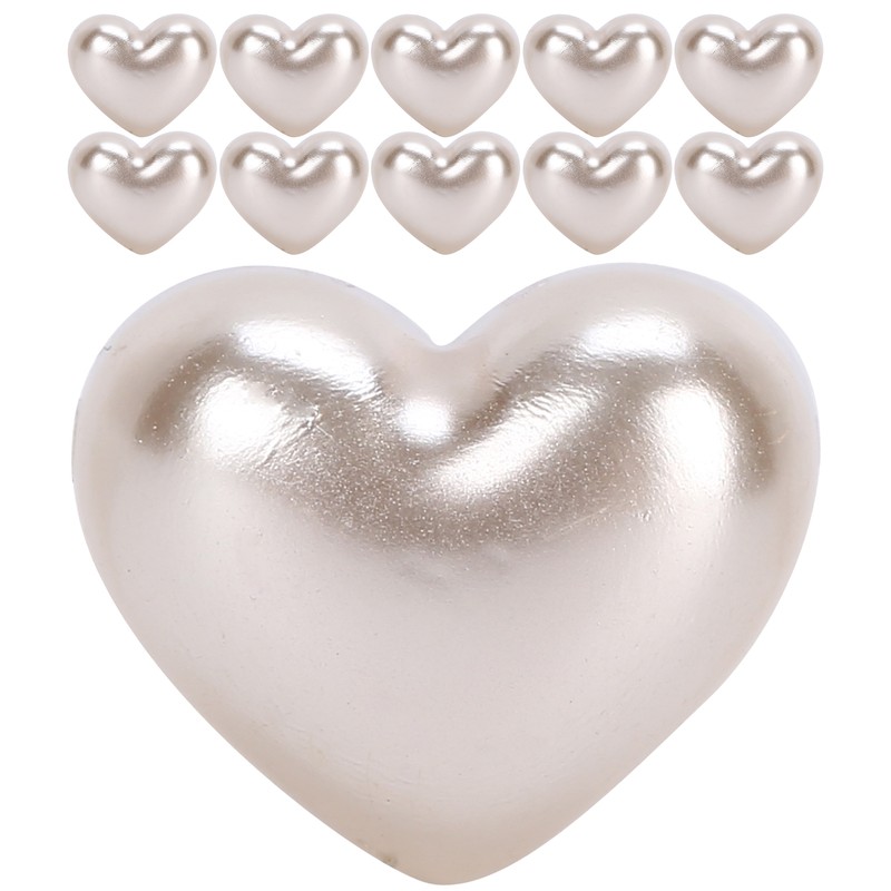 10pcs Heart Beads Imitation Pearls Beads Nail Art Decoration DIY