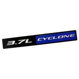 Yates Performance V6 3.7L Cyclone Black & Blue Aluminum Emblem