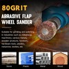 Gisafai 96 Pcs 1/4" Shank 80 Grit Abrasive Flap Wheel