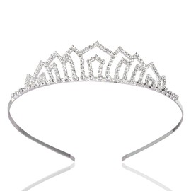Kilshye Silver Tiaras Headband Wedding Bridal Crowns Princess Rhinestone Hairband Costume Hair Accessories for Women and Girls
