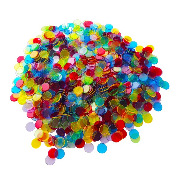 YH Poker Yuanhe 1000 Pieces 3/4 inch Transparent Bingo Chips