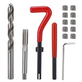 15 Pcs Thread Repair Tool Kit M10x1.25mm Metal Threaded Inserts Installation Tool for Auto Repairing