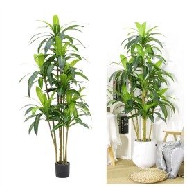 Artificial Decorative Tree 5ft with Leaves Plastic Indoor for Entryway