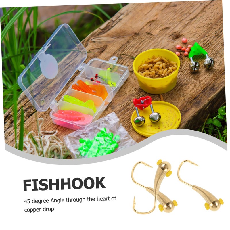 BESPORTBLE 3pcs Fish Hook Long Shank Offset Hooks for Catfishing