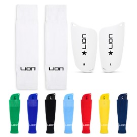 All-in-One Football Sleeve/Guard Combo for Kids – Matching Football Sleeves with Built-In Shin Guards – Perfectly Matches Your Kit Colours - White