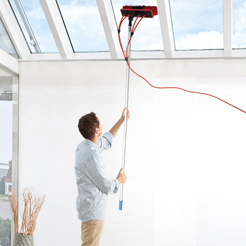 Window Cleaning Poles Water Fed Brush Window Solar Panel Cleaning