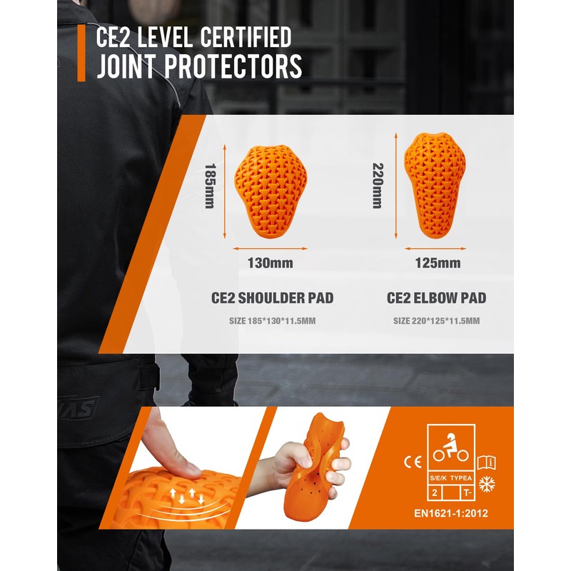 BORLENI CE Level 1 Back Armor Protection Pad and CE