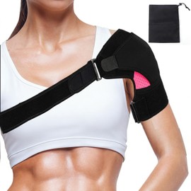 SPOKKI Shoulder Brace for Women, Adjustable Shoulder Support Neoprene Shoulder Support Bandage Arm Support for Protection Against Injuries, Shoulder Dislocation Pain, Rotator, for Right and Left