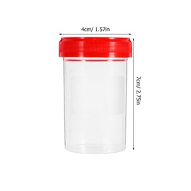 POPETPOP Sample Container 20 Pieces Sample Cups with Lid 60 ml Urine Container Urine Sample Collection Cup Test Cup without Laboratory (Random Colour) Urine Cup with Screw Lid