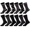 WeciBor Men's Seamless Combed Cotton Dress Formal Socks, 12 Pack