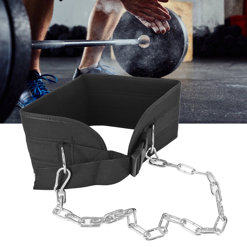 Adjustable Dip Belt Heavy Duty Dip Belt with Chain and