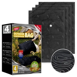 TAILI 4 Pack Outdoor Vacuum Storage Bags, Travel Compression (39x29 inch), Tear-Proof Vacuum Seal Bags for Camping, Cushion, Clothing, Waterproof, Wearproof, Punctureproof