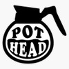 Pot Head Coffee Addict Sticker Decal Bumper Sticker 5"