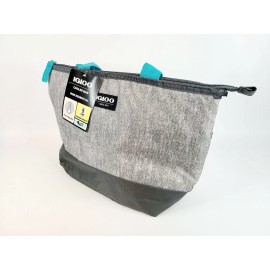 Igloo 9 Can Cooler Bag Lunch Tote Insulated Zip Closure 3 Styles To Choose From - Gray Pebble Teal