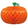 Orange Pumpkin Shaped Honeycomb Centerpiece (10.75") - Eye-Catching Decoration -